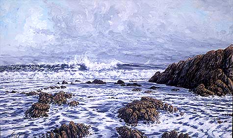 Ocean In Pacific Grove, Fine Art Reproduction Of Pacific Grove Seascape, Monterey Bay, California